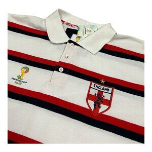 FIFA World Cup Brasil 2014 England Official Polo Shirt Men's XL NWT New w‎ Tags